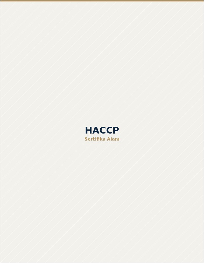 HACCP tehlike analizi sertifikası