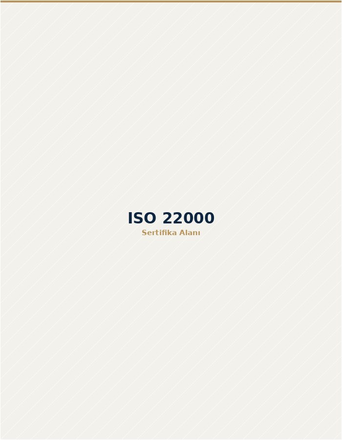 ISO 22000 gıda güvenliği sertifikası